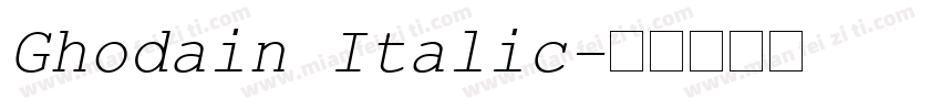 Ghodain Italic字体转换